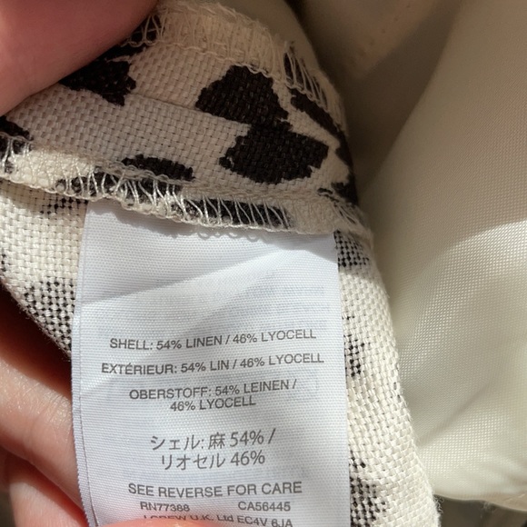 5/$15 J.crew leopard linen high rise pants - Picture 8 of 13